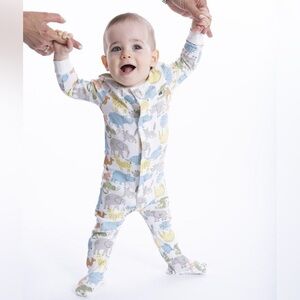Magnetic Me // Zoo Chew Animal Print Kids Footie with Magnetic Closures